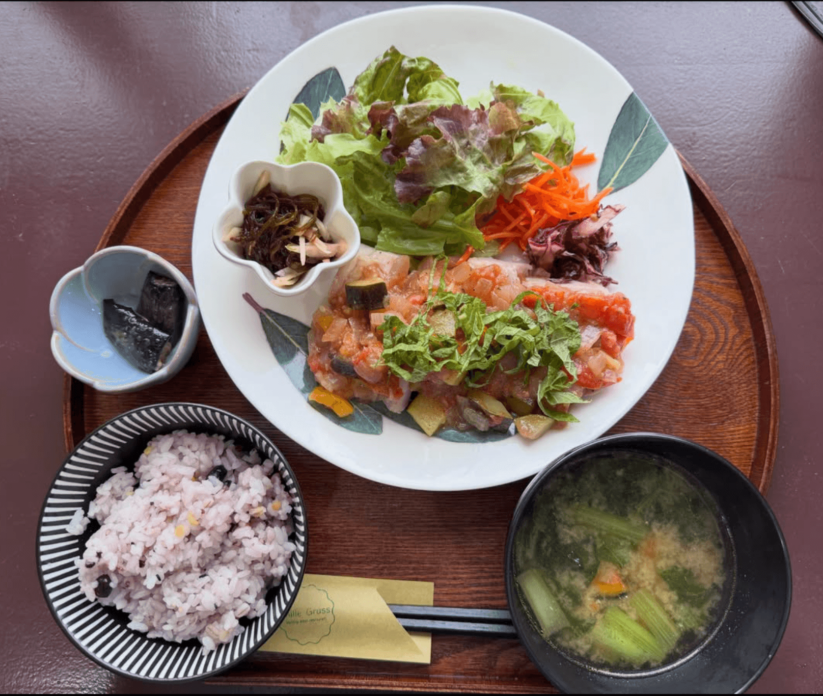 白身魚のトマトソース定食